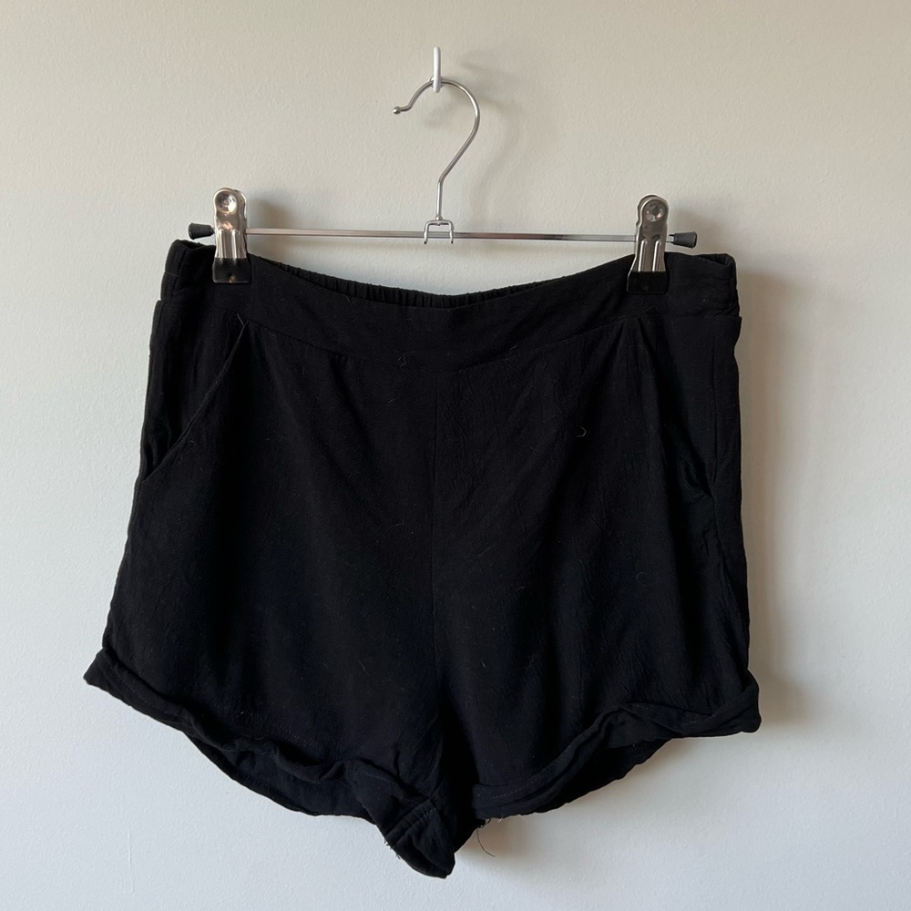 High Waisted Black Shorts